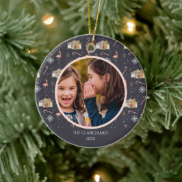 Midårsjubileum - julhuset Handflatan Träd Photo Julgransprydnad Keramik