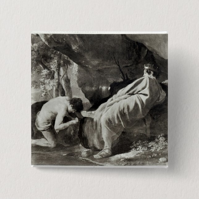 Midas på källan av floden Pactolus Knapp (Framsida)