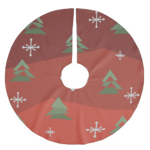 MidCentury Abstrakt Julgranar Julgransmatta Borstad Polyester