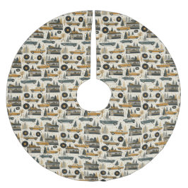 Midcentury Diner Jul Vinyl Groove Julgransmatta Borstad Polyester