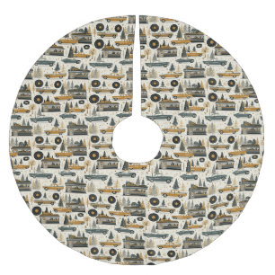Midcentury Diner Jul Vinyl Groove Julgransmatta Borstad Polyester