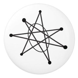 Midcentury Modern Abstrakt Atomisk MCM MOD Stjärn Knopp