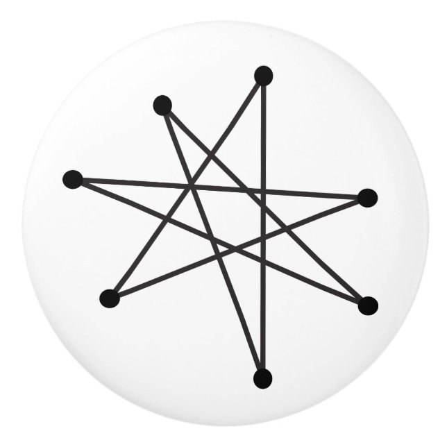 Midcentury Modern Abstrakt Atomisk MCM MOD Stjärna Knopp (Framsidan)