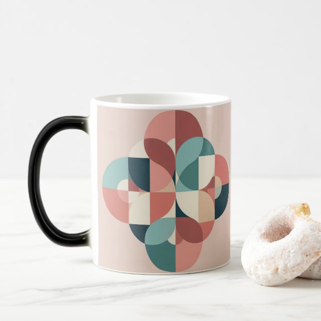MidCentury Modern Cirklar Design Morphing Mugg (Med munk)