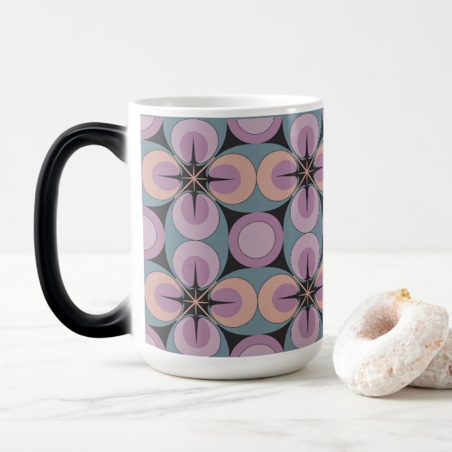 MidCentury Modern Geometric Morphing Mug Magisk Mugg (Med munk)