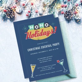 Midcentury Modern JulCocktailparty Inbjudningar