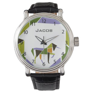 MidCentury Modern Namn Unicorn Powerful Animal Armbandsur