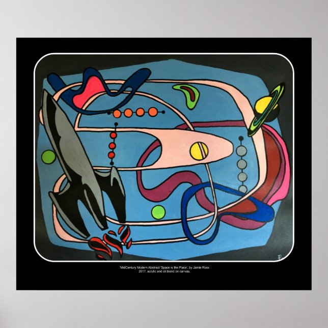 MidCentury-Modet Space är Ställe-målningen på en Poster (Framsidan)