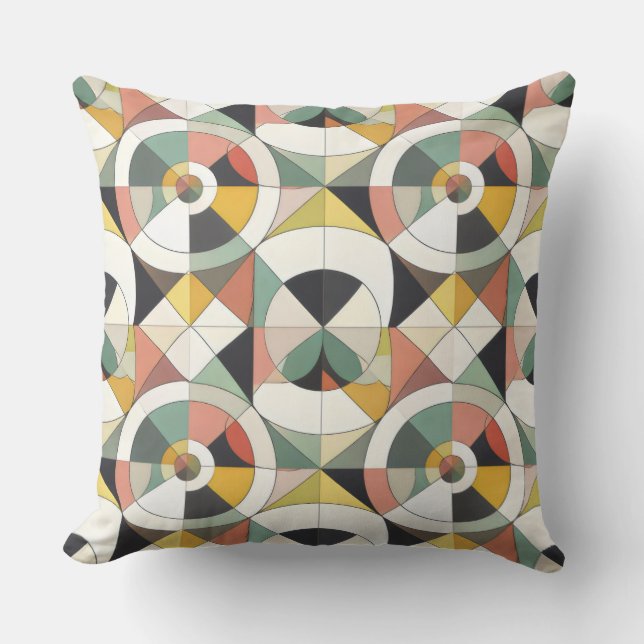 Midcentury Orbit Geometrisk Kudde (Framsida)