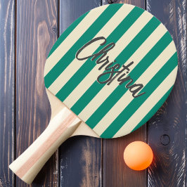 MidCentury Polorandig Aqua Beach Breeze Målade Pingisracket