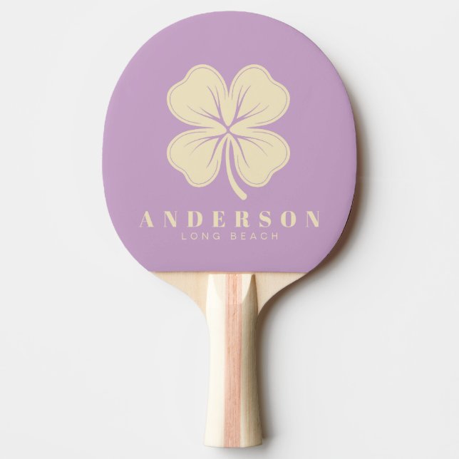 MidCentury Summer Lilac Four Leaf Clover med namn Pingisracket (Framsidan)