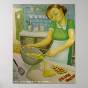 Middag - ägg och bacon - Lora Shelley Poster