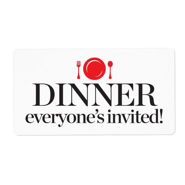 Middag alla är inbjudna fraktsedel (Framsidan)