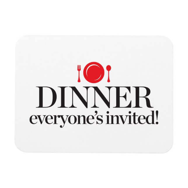 Middag alla är inbjudna magnet (Horisontell)