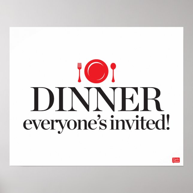 Middag alla är inbjudna poster (Framsidan)