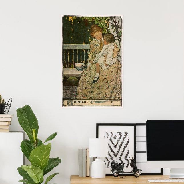 Middag av Jessie Willcox Smith Poster (Hemmakontoret)