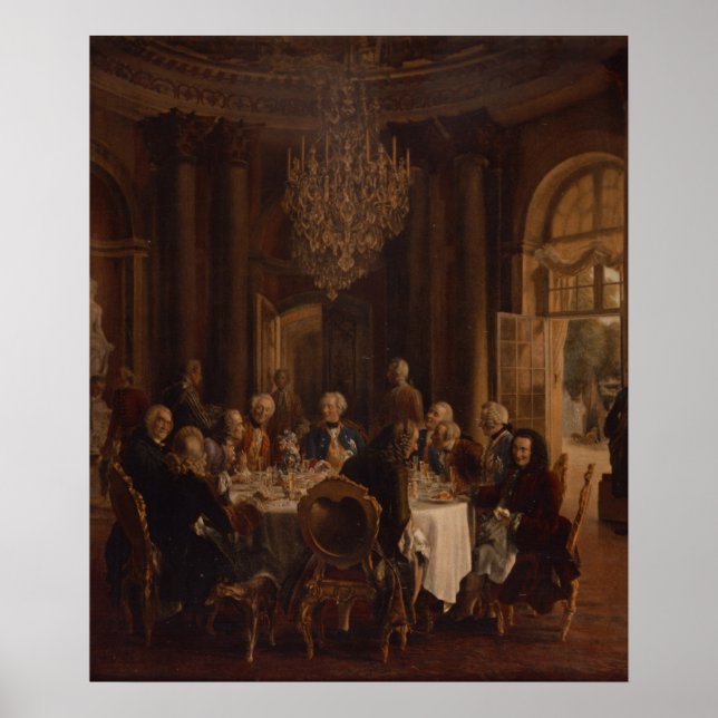Middag Bord vid Sanssouci, 1850 Poster (Framsidan)