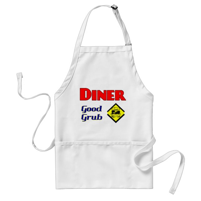 Middag Bra Grub Hamburger Restaurant Art Förkläde (Framsidan)