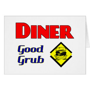 Middag Bra Grub Hamburger Restaurant Art Hälsningskort