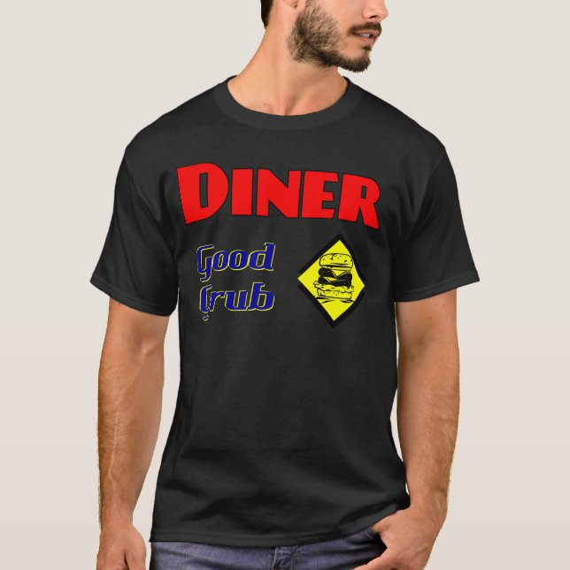 Middag Bra Grub Hamburger Restaurant Art T Shirt (Framsida)