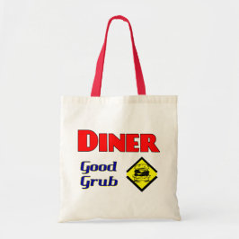 Middag Bra Grub Hamburger Restaurant Art Tygkasse