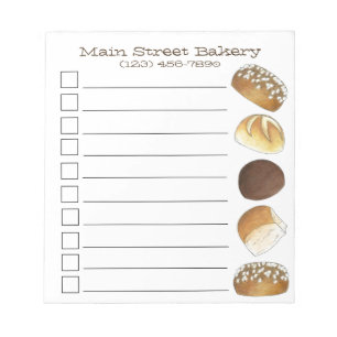 Middag Bread Rolls Buns Bakery Baker Chef Foodie Anteckningsblock