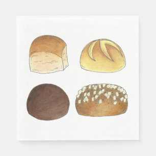 Middag Bread Rolls Buns Bakery Baker Chef Foodie Pappersservett