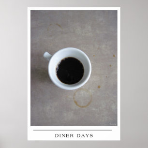 Middag Days - Skicka kaffekonst Poster