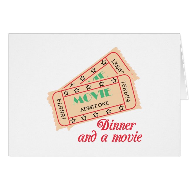 Middag & film hälsningskort (Framsidan Horizontal)