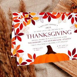 Middag för Festive Thanksgiving Helgdag Inbjudningar