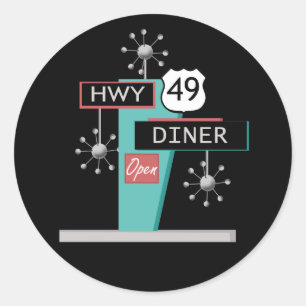 Middag för HWY 49 Runt Klistermärke