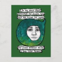 Middag för lunch vykort