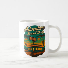 Middag för omställning per dag i Äventyr Kaffemugg