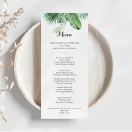 Middag för Tropical Grey Calligraphy-målet Meny