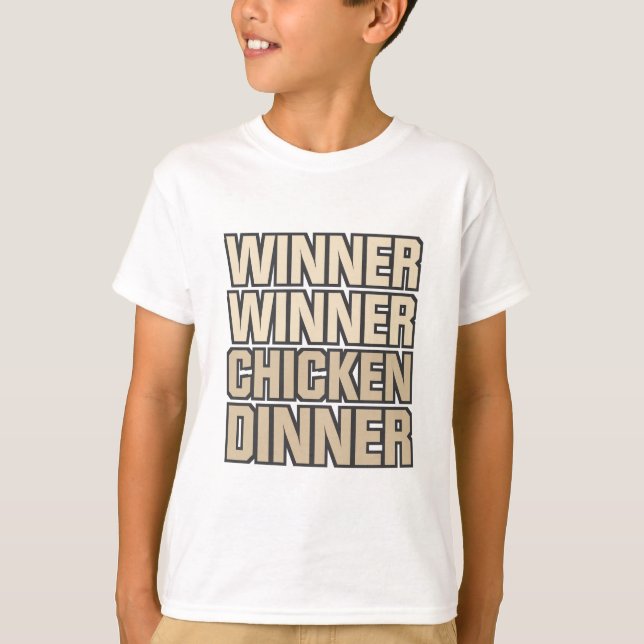 Middag för vinnarevinnarehöna tee shirt (Framsida)