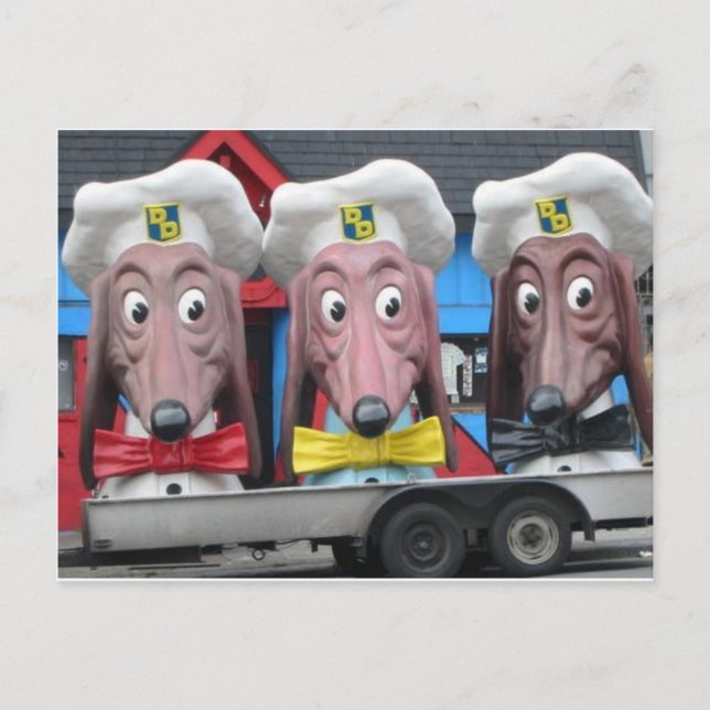 Middag Hundar Vykort (Framsida)