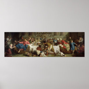 Middag i Simon House, 1737 Poster