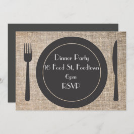 Middag i snyggt på innerplatta party inbjudningar