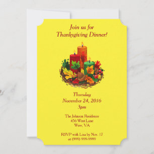 Middag i Thanksgivingen elegant Inbjudningar