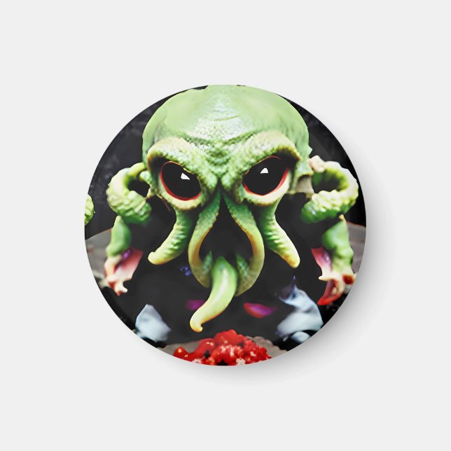 Middag med Cthulhu Magnet (Framsidan)