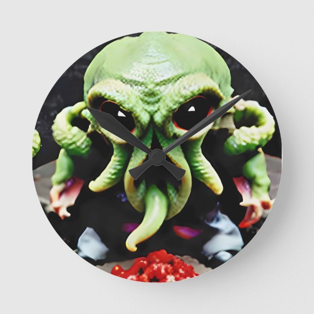 Middag med Cthulhu Rund Klocka (Framsida)