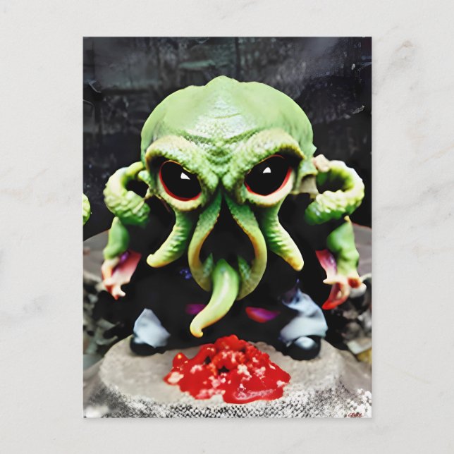 Middag med Cthulhu Vykort (Framsida)