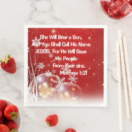 Middag Napkin Hon kommer att bära en son-jul Pappersservett