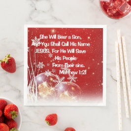 Middag Napkin Hon kommer att bära en son-jul Pappersservett