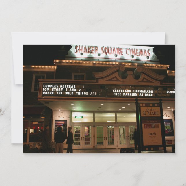 Middag och filminbjudan inbjudningar (Framsida)