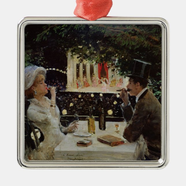 Middag på Les Ambassadeurs, c.1882 Julgransprydnad Metall (Framsidan)