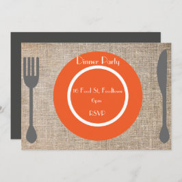 Middag på snyggten party inbjudningar