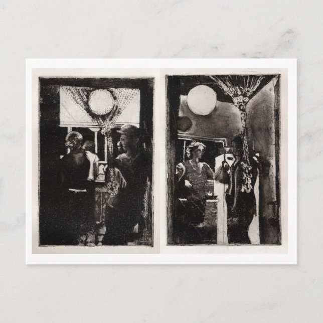 Middag Party del I och II Vykort (Framsida)