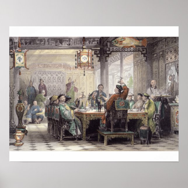Middag Party i ett Mandarins hus, från Chinan i Poster (Framsidan)