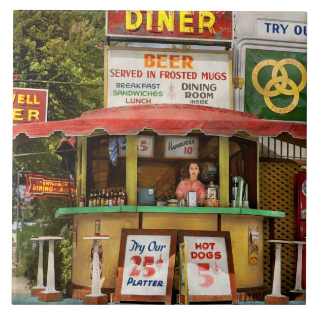 Middag - Prova vår 25-centsdator 1940 Kakelplatta (Framsidan)